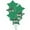 Green, variant on PMU Graduation Bouquet with (3) 18 Inch Congrats Grad Star & (3) 22 Inch Solid Star Shape White Mylar Balloons Pkg/6