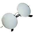 thumbnail image 4 of Round Sunglasses - (56mm) Silver Frame / Silver Mirror Lens, 4 of 8