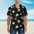 thumbnail image 4 of Goofa Rose Flowers Hawaiian Shirt for Men, Unisex Summer Beach Casual Short Sleeve Button Down Shirts,Aloha Tropical Floral print shirt-3X-Large, 4 of 9