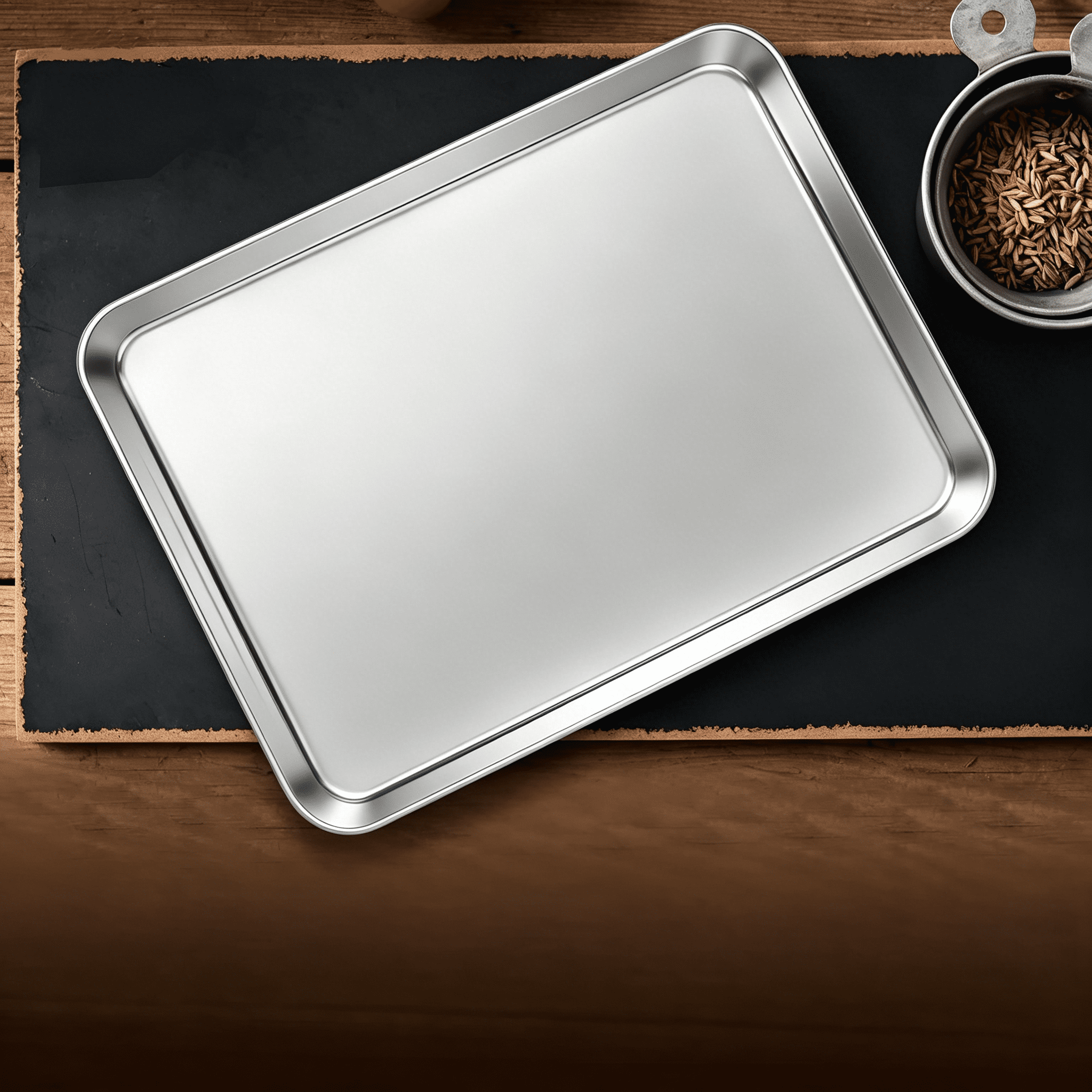 ACDANC 2026 New Quarter Sheet Pan Set of 2,Stainless Steel Cookie Sheets Set Baking Sheet Pan Toaster Oven Tray,Size 12 × 9.44 × 0.98 Inch,Non Toxic&Heavy Duty&Mirror Finish&Rust Free&Easy Clean