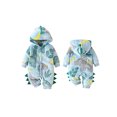 thumbnail image 5 of Cjfdfy Newborn Baby Boy Fall Winter Clothes Infant Baby Boy Halloween Dinosaur Costume Warm Plush Hooded Romper One Piece Animal Outfit Front Button Long Sleeve Jumpsuit, 5 of 9