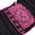 thumbnail image 4 of Corset Tops for Women Plus Size Floral Renaissance Corset Overbust Corset Lace up Corset Black Rose Size XL, 4 of 4