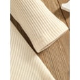 thumbnail image 5 of Qiylii Toddler Baby Girls Ribbed Dress Solid Color Long Sleeve Dress Headband, 5 of 8