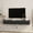 Black, variant on S-HOME Floating TV Stand, Wall Mounted TV Shelf with Led Lights & Power Outlet,High Gloss TV Cabinet for Black tv Stands for Living Room,White