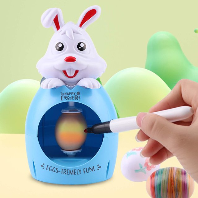DIY Juego de decoración de huevos de Pascua Suministros para manualidades Decoración de Pascua Pintor de huevos de Pascua de dibujos animados para Blanco perfecl Decorador de huevos de conejito