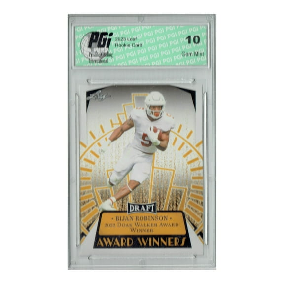 Bijan Robinson 2023 Leaf Football #12 Award Winners Rookie Card PGI 10