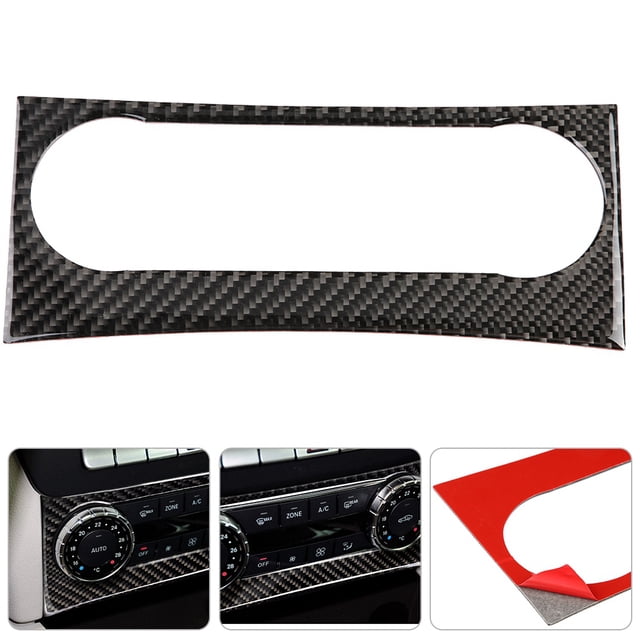 Embellecedor de Aire Acondicionado ANGGREK Fibra de Carbono Brillante para Mercedes W204 2005-2012