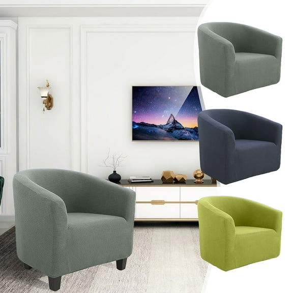 kttectoa Stretch Barrel Chair Slipcover Printed Tub Armchair Protector Soft Spandex 27.55x23.62in for Living Room Couch Furniture Removable Washable Elastic Christmas Gifts Home