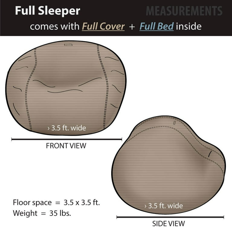 Cordaroy's chenille convertible bean online bag chair to bed
