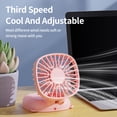 thumbnail image 3 of JELLOO Handheld Small Fan, Neck Hanging Folding Fan, Portable USB Charging Makeup Mirror, Multi purpose Fan, 3 of 5