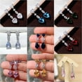thumbnail image 2 of QQTDFG Fashion Cubic Zirconia Dangle Drop Earrrings Women 925 Silver Jewelry Gift-#2, 2 of 9