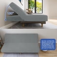 thumbnail image 4 of JIATER Armless Futon Cover Stretch Futon Slipcovers Machine Washable Furniture Protector with Elastic Bottom,Light Gray, 4 of 7