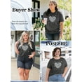 thumbnail image 2 of XCHQRTI Daisy T Shirts Women Plus Size Graphic Tshirts Casual Short Sleeve Oversized Tee, 2 of 7