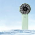 thumbnail image 1 of Transparent USB Rechargeable Handheld Fan with 7-Color LED Lights, Quiet High-Wind Portable Outdoor Cooling Fan, ABS+PC, 2000 mAh, 1 of 6