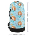 thumbnail image 3 of RMDQTR Durable Large Laundry Backpack with Drawstring Closure Ideal for Laundry Trips,Travel&Camping Little Mermaids and Seashells, 3 of 7