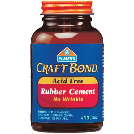 Elmer's Craft Bond Rubber Cement, 4 Oz. (Best Test Rubber Cement)