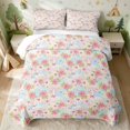 thumbnail image 2 of Erosebridal Goose Bed Spread Queen for Girls, Pink Roses Queen Coverlet Set, 3 Pieces 1 Quilt and 2 Pillowcases, 2 of 7