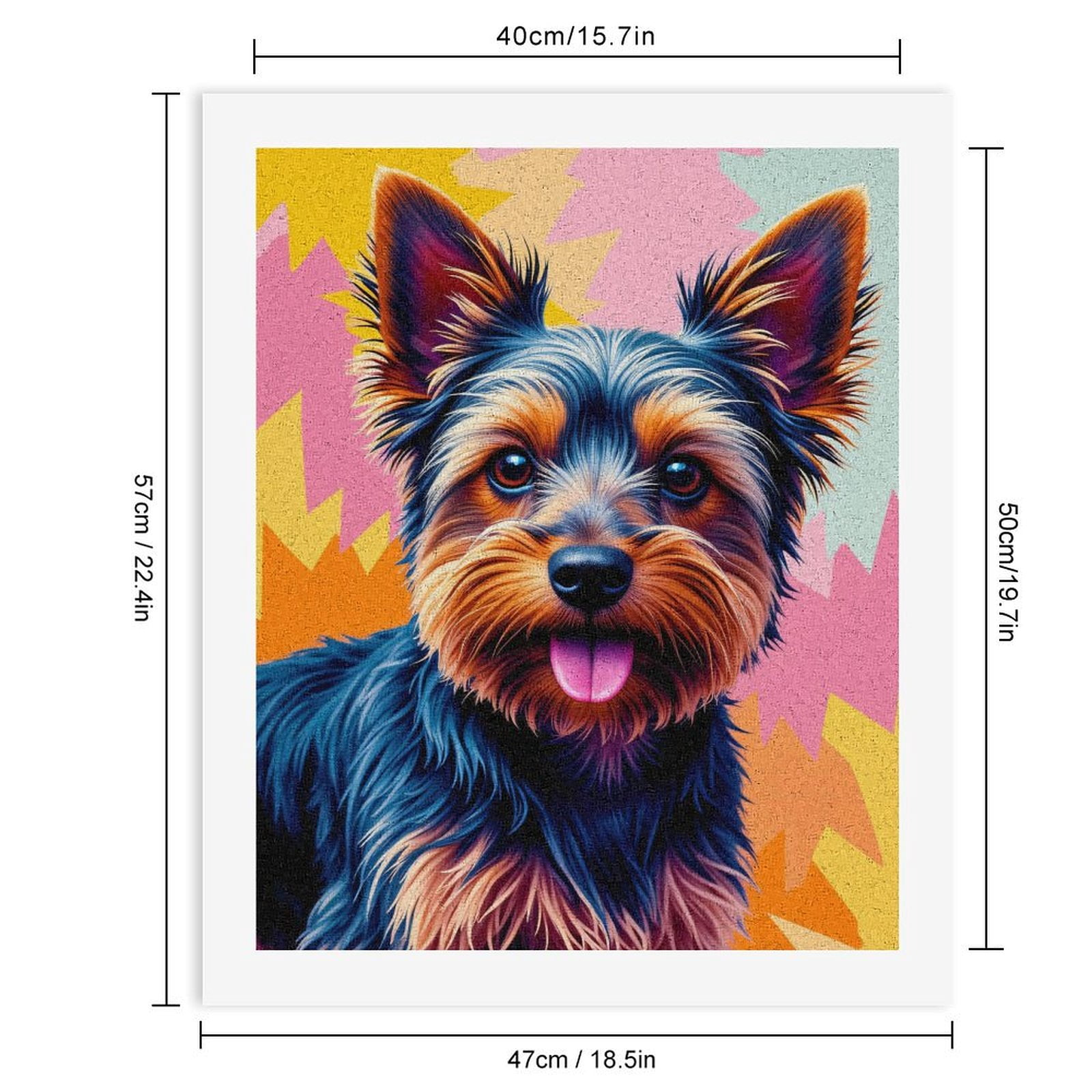 Paint By Numbers Kit for Adults Beginner - DIY Colorful Dog Portrait Art Background Canvas Painting Kits for Adults, Frameless Paint By Number for Adults for Home Wall Decor 16x20 Inch