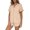 Khaki, variant on QSAWXQZ Women's 2pc Pajama Set Short Sleeve Collar Button Down Shirt Ruffle Shorts Sleepwear S