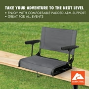 Ozark Trail Hard Arm Stadium Seat, Gray