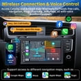 thumbnail image 2 of Radio de coche SJOYBRING Double Din con CarPlay inalámbrico de 7" HD, 2 of 7
