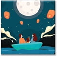 thumbnail image 1 of Cuadro Canva Pixtreats Noche Iluminada en Familia 80X80 cm, 1 of 4