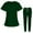 Green, variant on ibuvkizy Two Piece Sets for Women Summer Casual Outfit Sets,Women Jogger Outfit Plus Size,Short Sleeved Fashionable Pocket V-neck Protective Work Short Sleeved V-neck Set