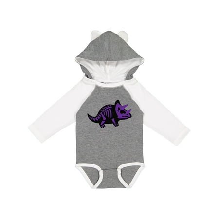 

Inktastic Dinosaur Triceratops Skeleton Gift Baby Boy or Baby Girl Long Sleeve Bodysuit