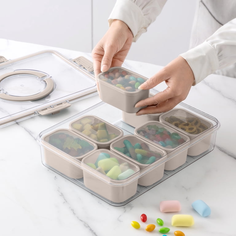 Cook With Color 8-Compartment Snackle Box, Charcuterie and Snack