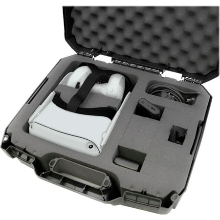 CASEMATIX - Hard Shell Custom Travel Case for Meta Quest 3 and 2 VR Headsets - Black