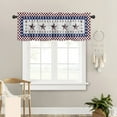 thumbnail image 4 of Window Valances Independence Day 1 Panel  54 x 18 Inch Window Treatment Decor Curtains Rod Pocket Valances for Kitchen/Living Room  July 4th Red White and Blue Star, 4 of 10