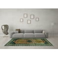 thumbnail image 3 of Ahgly Company Indoor Rectangle Persian Turquoise Blue Traditional Area Rugs, 2' x 5', 3 of 4