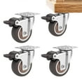 thumbnail image 2 of Soft Rubber Wheel For Platform Trolley Chair Accessory 360° 1/2 Inches 4Pcs Furniture Caster Universal Swivel Caster Household ,Superior Material, 2 of 7