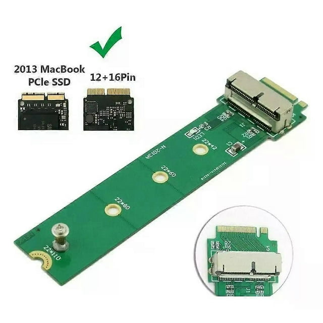 For MacBook Air Pro 12+16 Pins SSD To M2 Key M (NGFF) PCI-e Adapter Converter Card For PC Computer Accessories 2013-2015