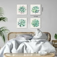 thumbnail image 6 of Succulent Wall Decor for Bathroom Mint Green Cactus Wall Art for Living Room Kitchen Accessories Nature Plant Wall Decor Tropical Botanical Leaf Canvas Pictures Bedroom Home Decorations 12x12" 4 Pcs, 6 of 6