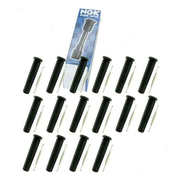 16 pc NGK Ignition Coil Boots compatible with Dodge Charger 5.7L 6.1L 6.2L 6.4L V8 2006-2016