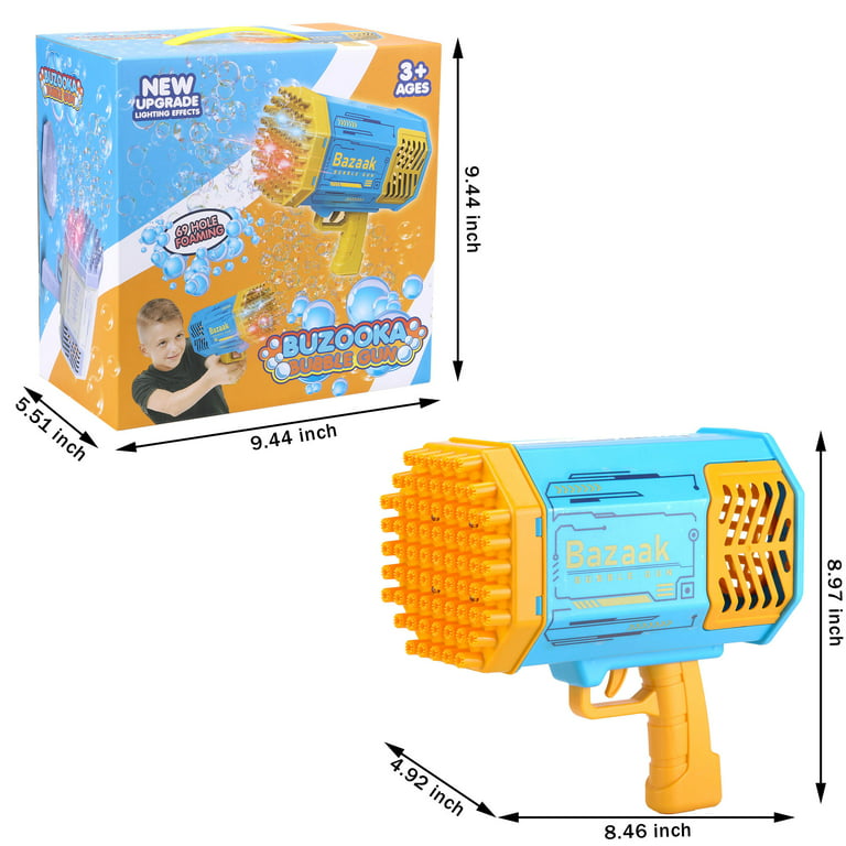 Bubble Machine 69 Holes LED Bubble Gun Toys Children's Rechargeable Version