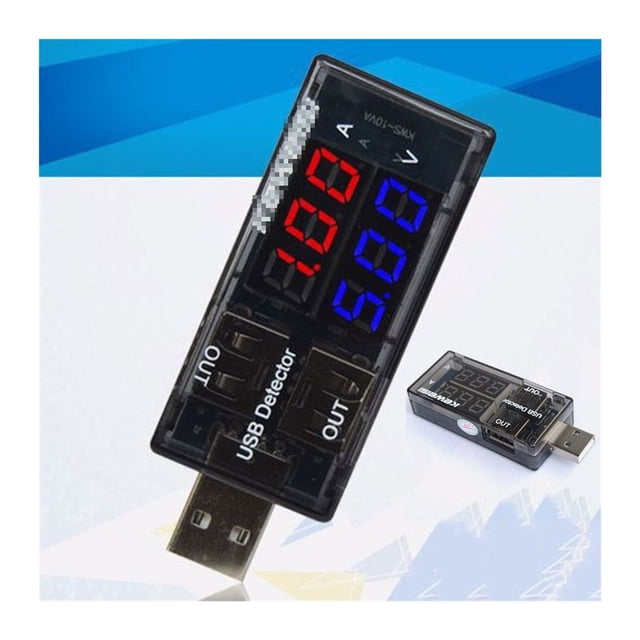 10VA Dual USB Current Voltage Charging Detector Tester Battery Voltmeter Sturdy Ammeter Charger Tester ,Improved Measurement Accuracy