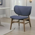 thumbnail image 6 of Isina Dining Side Chair, Slate Blue Polyester, Walnut Brown Solid Wood, 6 of 6