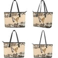 thumbnail image 3 of ZUXONGSY Leopard Butterfly Sunflower Print Handbag and Wallet Set Womens Purse and Wallet Set Lightweight Hobo Satchels Top Handle Tote Bag with Matching Clutch Purse, 3 of 4
