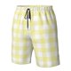 thumbnail image 4 of Fotbe Lemon Yellow Checkboard Trajes de Baño Estampados para Hombre, Shorts de Verano de Secado Rápido, Ropa de Playa, Bañadores-Large, 4 of 6