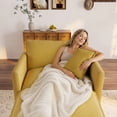 thumbnail image 4 of Muumblus Oversized Lounge Chair with Ottoman, Plush Cloud Accent Armchair for Living Room, Bedroom, Yellow Chenille, 4 of 9