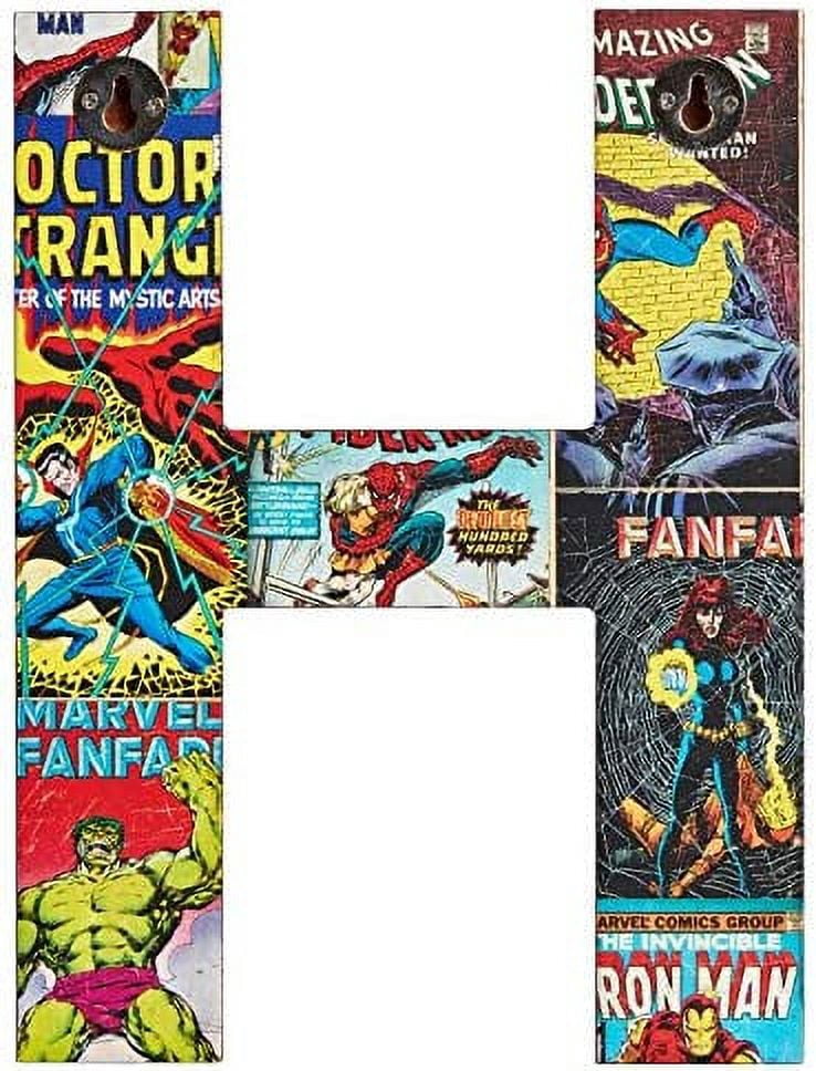 Marvel Retro Comics Wall Art Multicolor Wood Decoration
