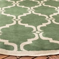 thumbnail image 4 of SAFAVIEH Courtyard Estelle Geometric Indoor/Outdoor Area Rug, Dark Green/Beige, 5'3" x 5'3" Round, 4 of 12