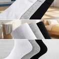 thumbnail image 6 of Lsupdaol 6 Pairs Non Binding Loose Fit Ankle Socks - Seamless Wide Thin Crew Socks with No Elastic Top for Men & Women, Plus, 6 of 7