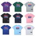 thumbnail image 4 of Camiseta holgada de manga corta con estampado de letras para hombre, para correr, al aire libre, baloncesto, gimnasio, verano, secado rápido, fitness, culturismo, 2023, 4 of 5
