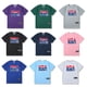 thumbnail image 4 of Camiseta holgada de manga corta con estampado de letras para hombre, para correr, al aire libre, baloncesto, gimnasio, verano, secado rápido, fitness, culturismo, 2023, 4 of 5