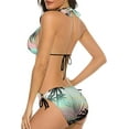 thumbnail image 3 of NICKSUN Women's Bikini Sets, Tropical Palms Print Two Piece Bathing Suits Sexy Halter Padded Bikini Swimsuits, 3 of 6