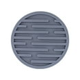 thumbnail image 2 of BrowQuartz 4 Pieces Drinks Coasters Round Anti-skid Kitchen Placemat Cup Mat Draining Bottle Holders Pad Tableware Home Decor Gray, 2 of 6