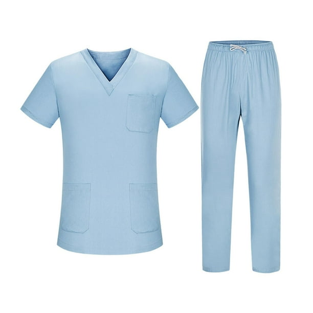 Conjunto De Batas De Enfermería Strade Fareast Limited ropa de trabajo de enfermera Lavable Suave XXL Azure